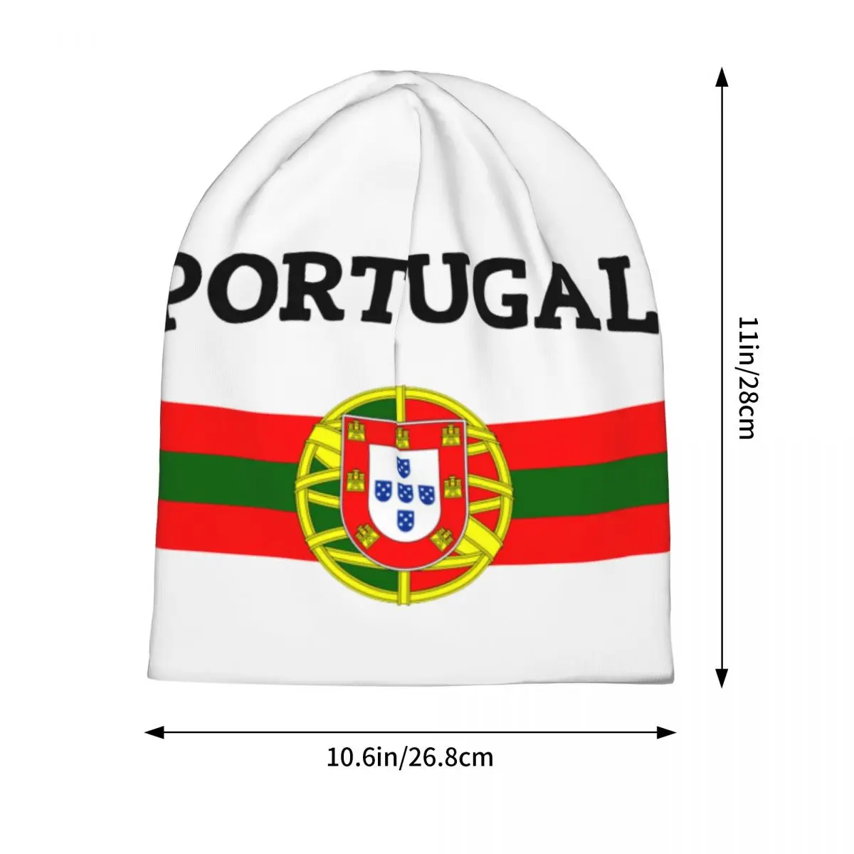 Portugal National Soccer Team Flag Portuguese Shield Crest Bonnet Hats Outdoor Skullies Beanies Hats Unisex Summer Dual-use Caps