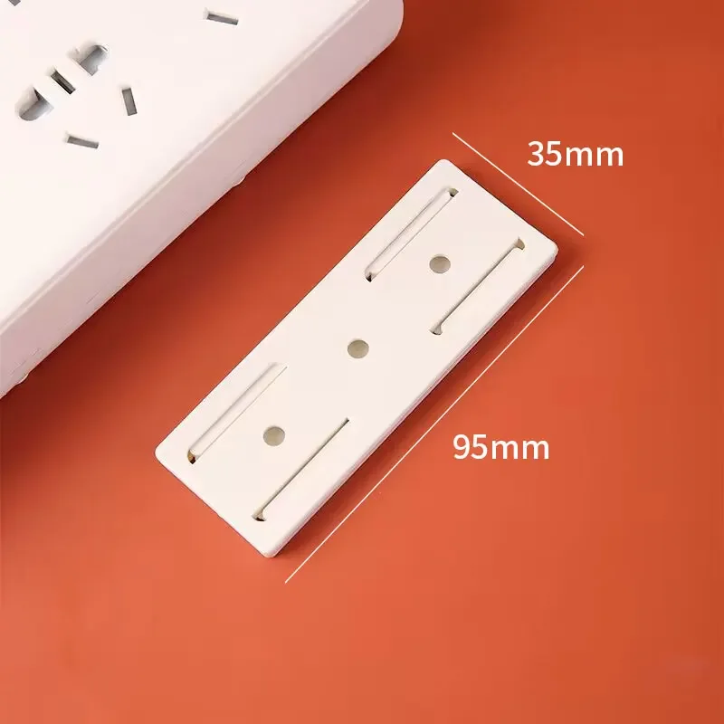 1/3/5/10 Pcs Self-Adhesive Desktop Socket Fixer Cable Organizer Wall Hanging Plug-in Removable Fixer Home Office Accessories image 2