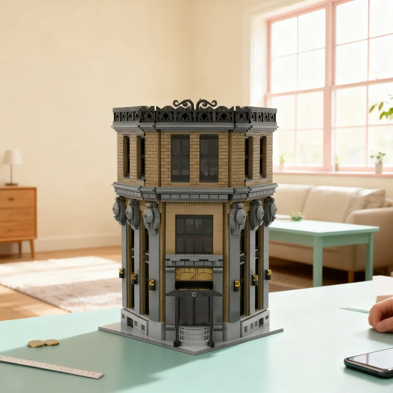 

5077 деталей MOC: Модульная модель отеля John Wick Continental, строительные блоки, конструктор, рождественский подарок, кирпичики для детей