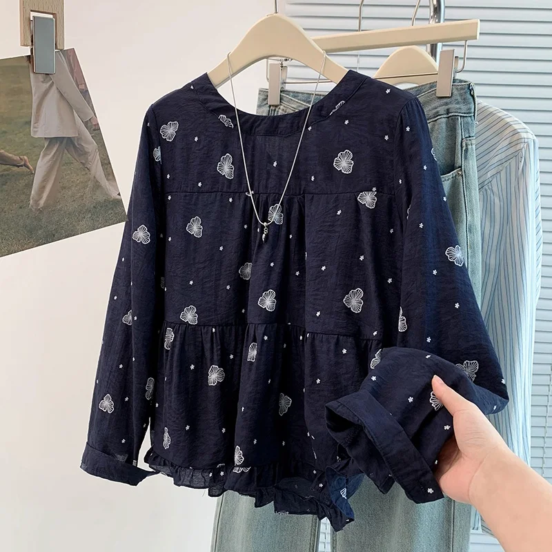 

Ele Long Sve женский irt универсальный утягивающий деревянный дизайн базовый слой топ из смеси хлопка и льна стандартного кроя irt