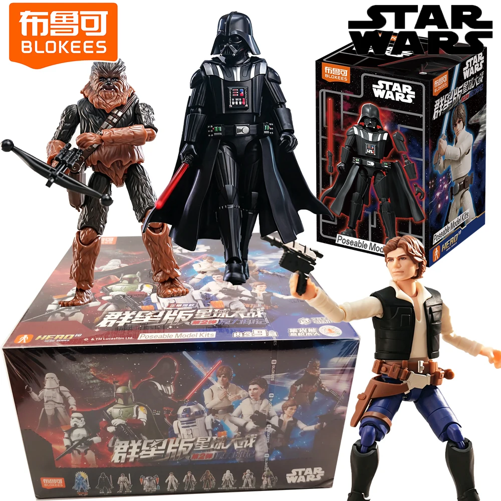 

New BLOKEES Original Star Wars Blind Box Cartoon Design Delicate Figures Model Toys Decorative Ornaments Kids Christmas Gifts
