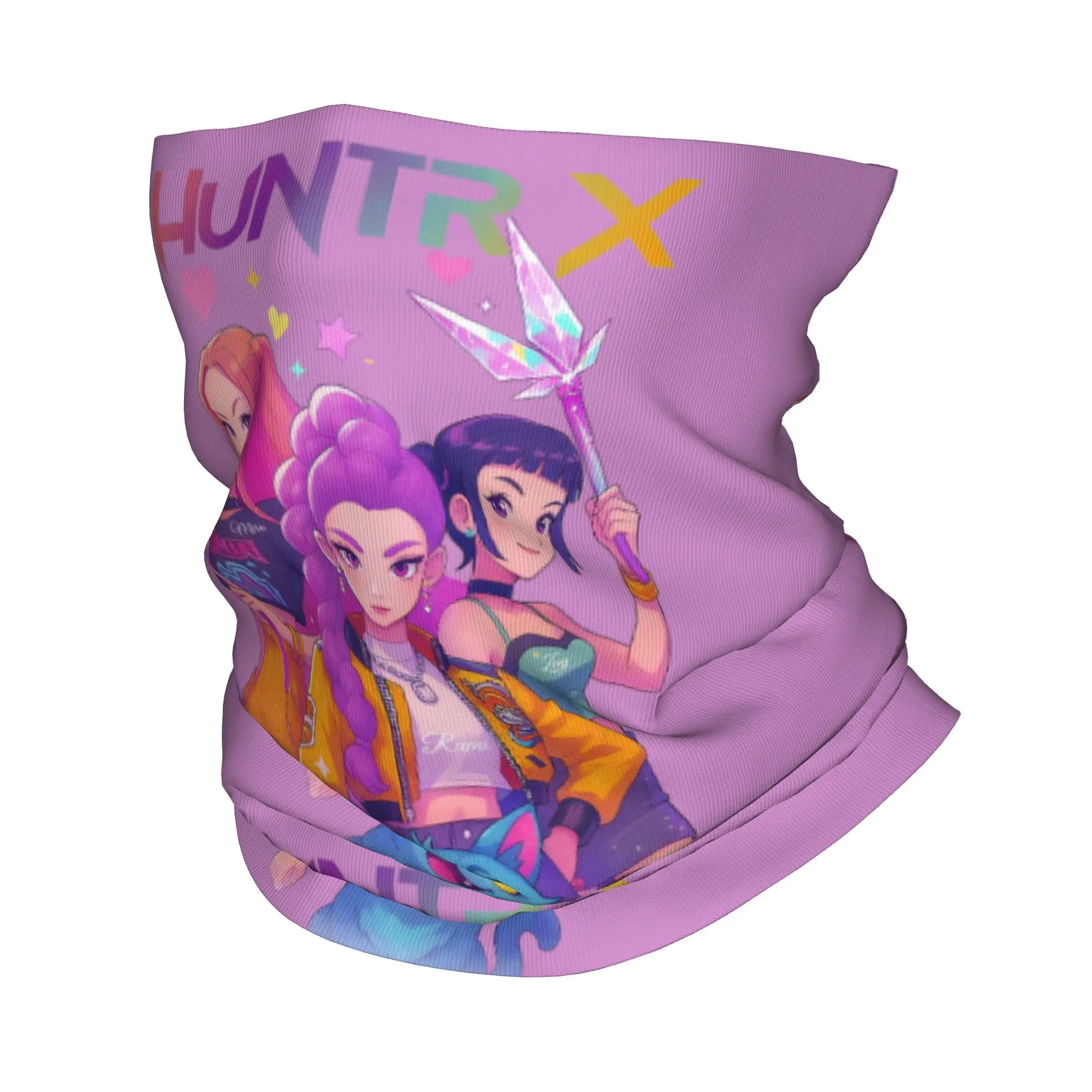 Бандана на заказ Kpop Demons Hunterses, гетры для лыжного велоспорта, женский и мужской шарф с запахом, винтажная Балаклава с принтом Y2K, теплая Бандана на заказ Kpop Demons Hunterses, гетры для лыжного велоспорта, женский и мужской шарф с запахом, винтажная Балаклава с принтом Y2K, теплая