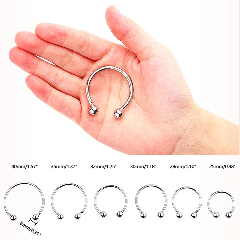 Estimulador de retraso de eyaculación de Metal para hombres, anillos de pene fetiche Bdsm, Bondage, anillo de erección de pene, juegos para adultos, Juguetes sexuales