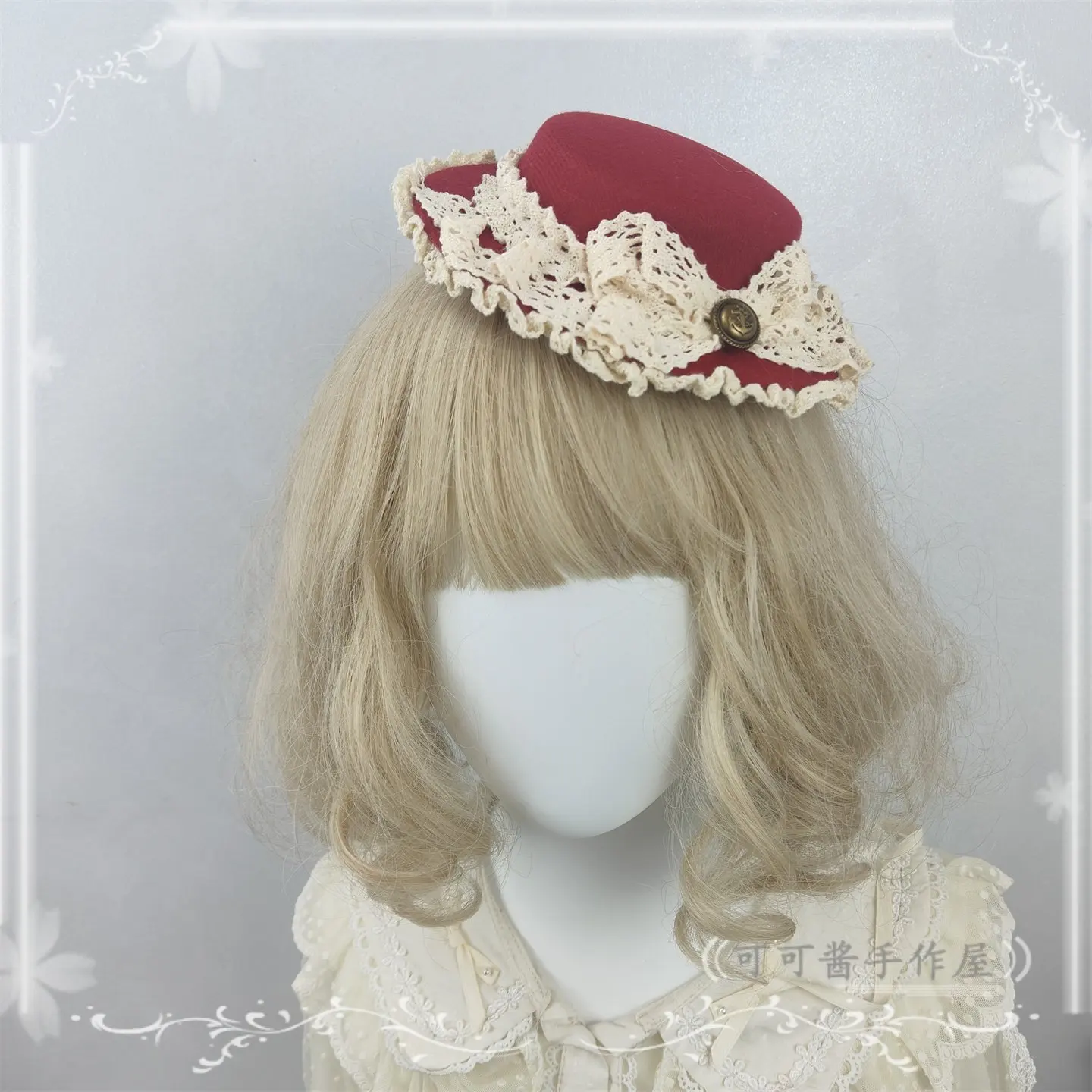 

Кружевной бант во французском ретро-стиле, простой универсальный головной убор, оригинальная ручная работа, осенне-зимняя заколка для волос в британском стиле, шляпка-шпилька