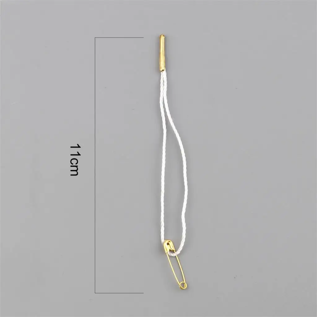 100/500Pcs Metal Pins Buckle Clothes Polyester Tag Rope Cord Hanging Tablet For Garment Bag Tags Cards DIY Clothing Accessories