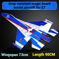 Professional Model Aircraft Remote Control Rc Fighter Fixed Wing Aircraft Su-27 Crash Resistant Magic Board Diy Assembly Plane