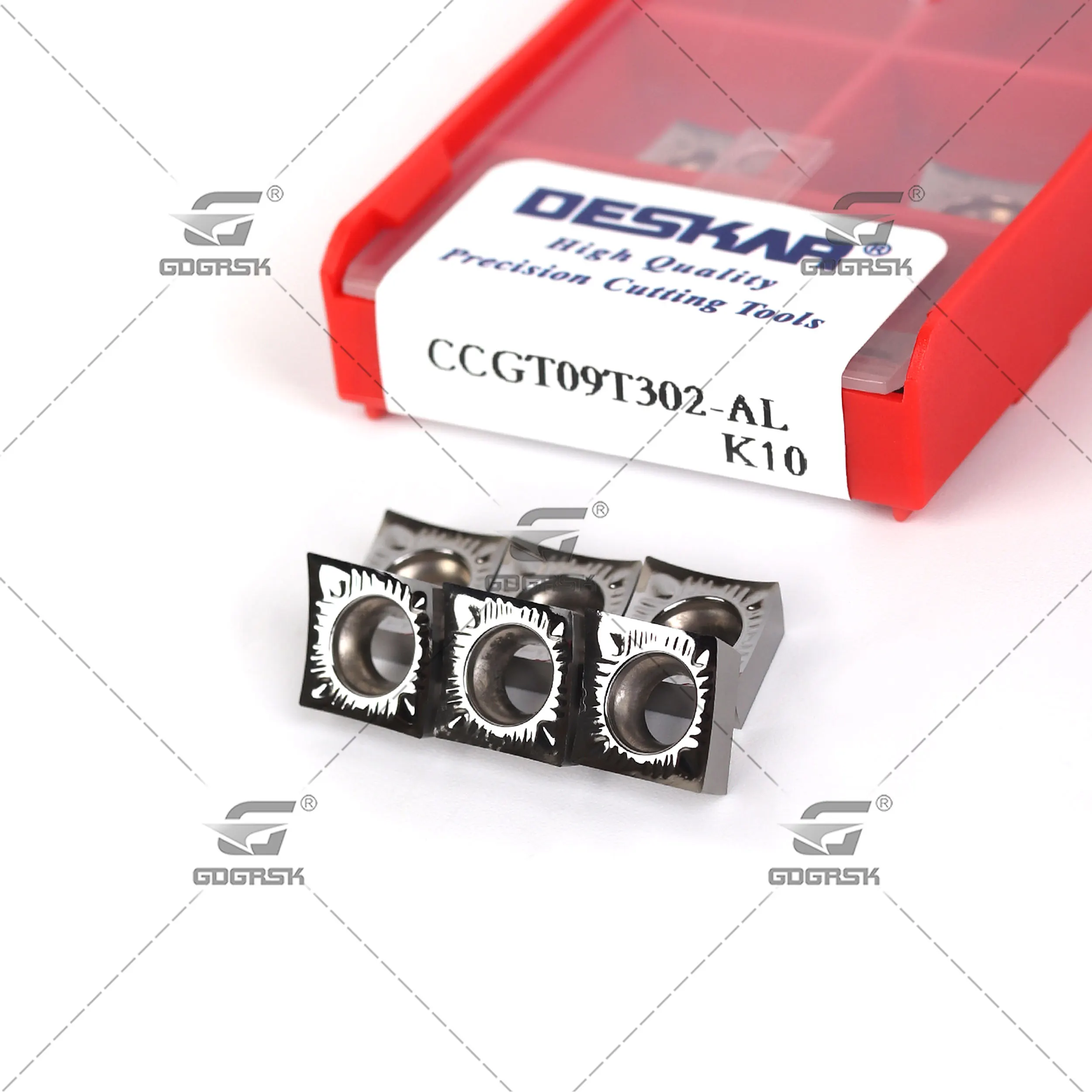 Deskar-cnc Torno Ferramentas para Processamento de Alumínio e Cobre Lâmina de Torneamento de Alumínio de Carboneto Ccgt060202 Ccgt09t304 Ccgt120408 al K10