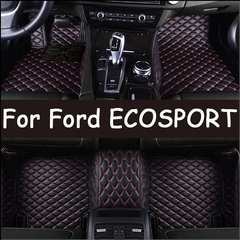 Custom Car Floor Mat for Ford ECOSPORT 2018-2020 ESCORT 2021-2023 Equator Sport 2023 Interior Accessories Artificial Leather