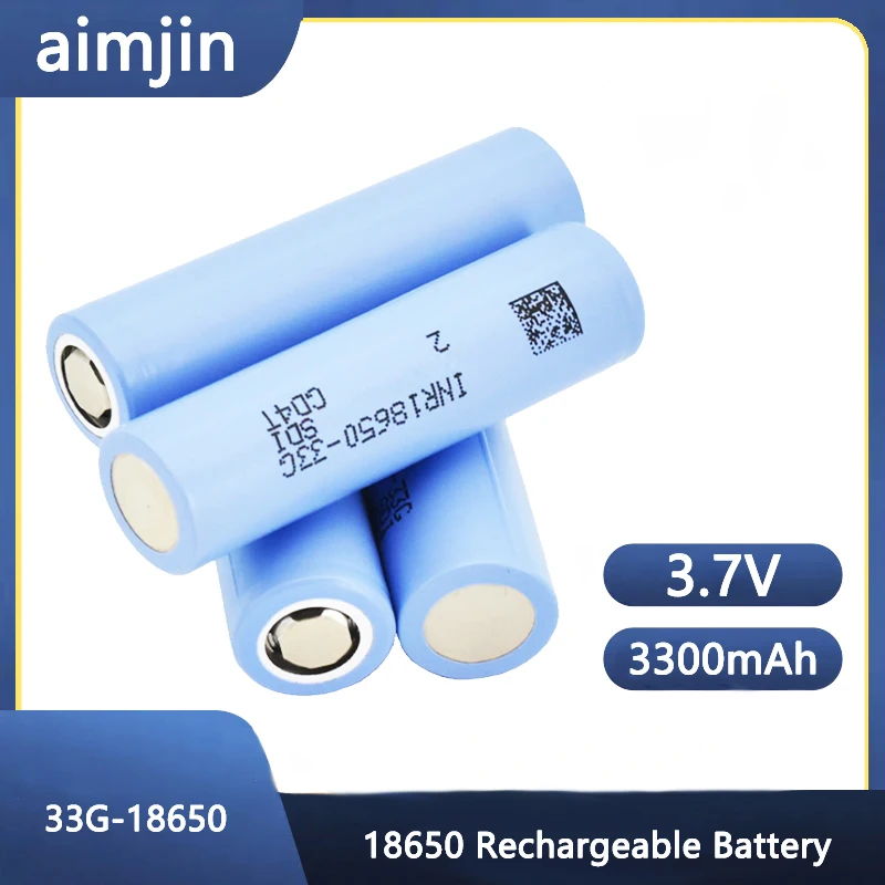 

100% Original 33G 18650 3.7V 3300mAh Battery INR Discharge 20A Dedicated for Power Rechargeable