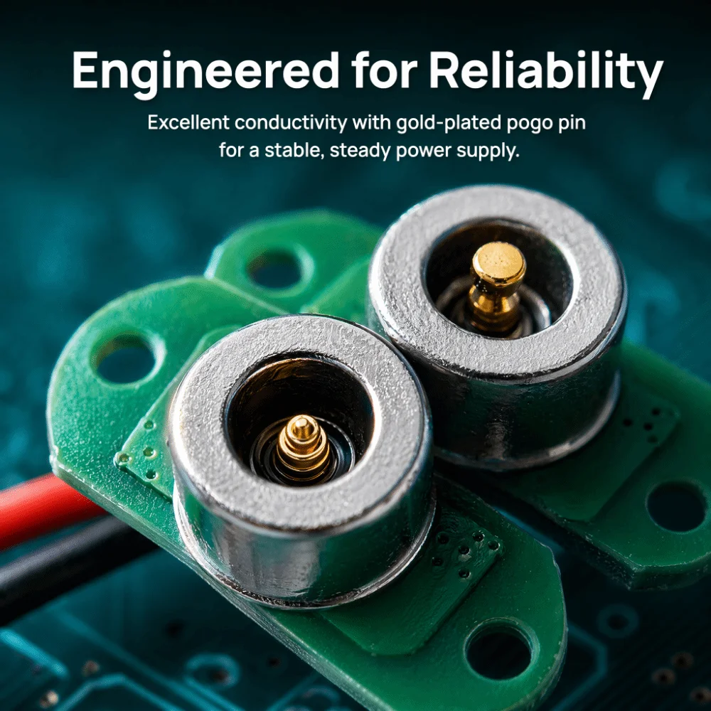 1/2 PCS 7mm Round 3A DC Magnetic Pogo Pin Connector Self-attracting Mountable Round Magnetic Male Female Connector