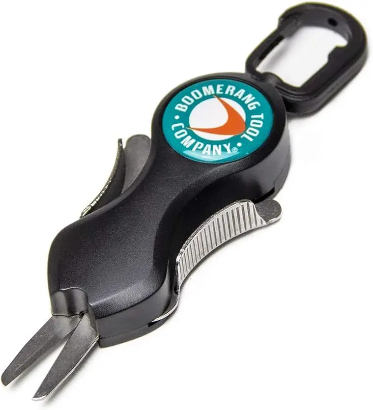 

Boomerang Tool Company SNIP Fishing Line Cutters with Retractable Tether and Stainless Steel Blades that Cut Braid, Mono and Fluoro Lines Clean and Smooth!