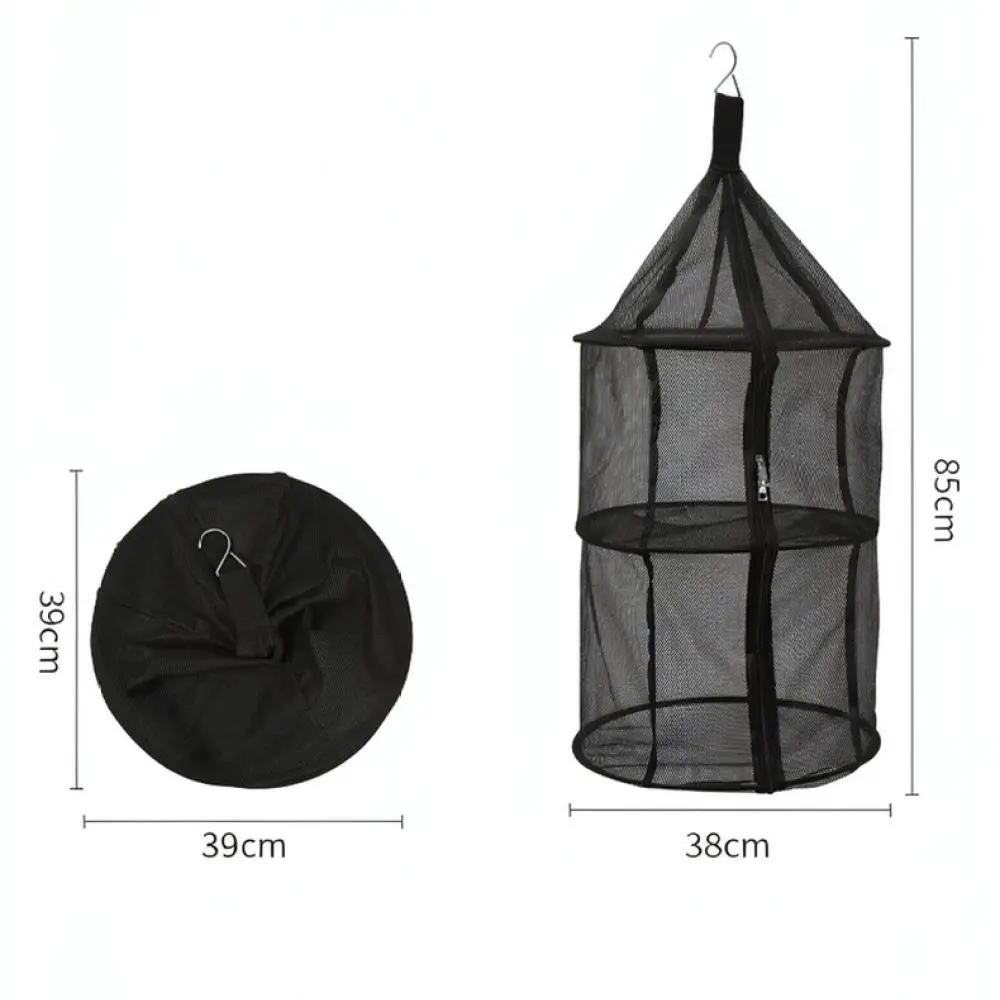 For Hike Mount Outdoor Camping Hanging Mesh Storage Organizer Three Layer Nylon Drying Net Foldable Food Dish Rack