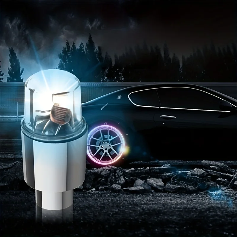 2pcs LED bicycle car motorcycle hot wheel double sense valve tire light wheel decoration dazzle light blue red green color