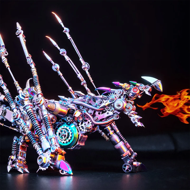 Intelligentiële DragonMechanical Toy 1390+PCS Kleurrijke 3D Metalen DIY Decoratie Montage Decoratie Mechanische Puzzel Speelgoed Cadeau