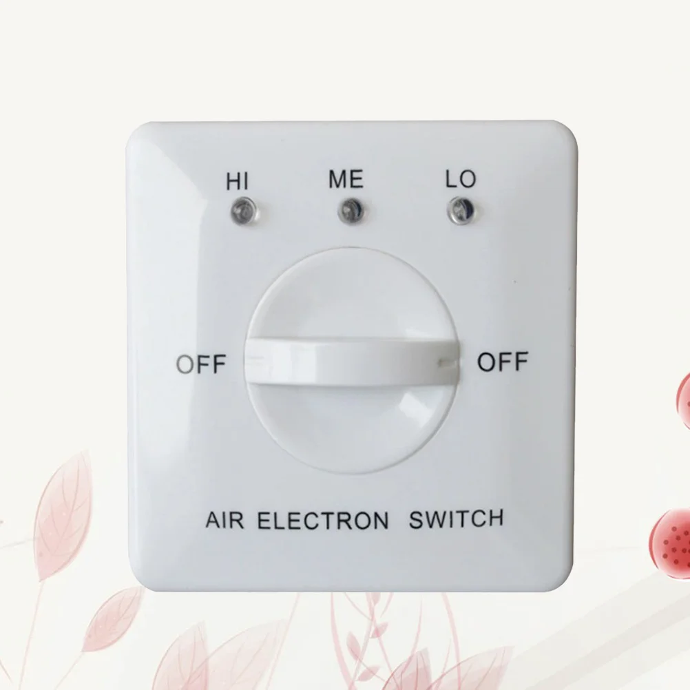 

Панельный контроллер вентилятора, белый трехскоростной переключатель катушки вентилятора, контроллер кондиционера, прочная ударопрочная огнестойкая рамка для ПК