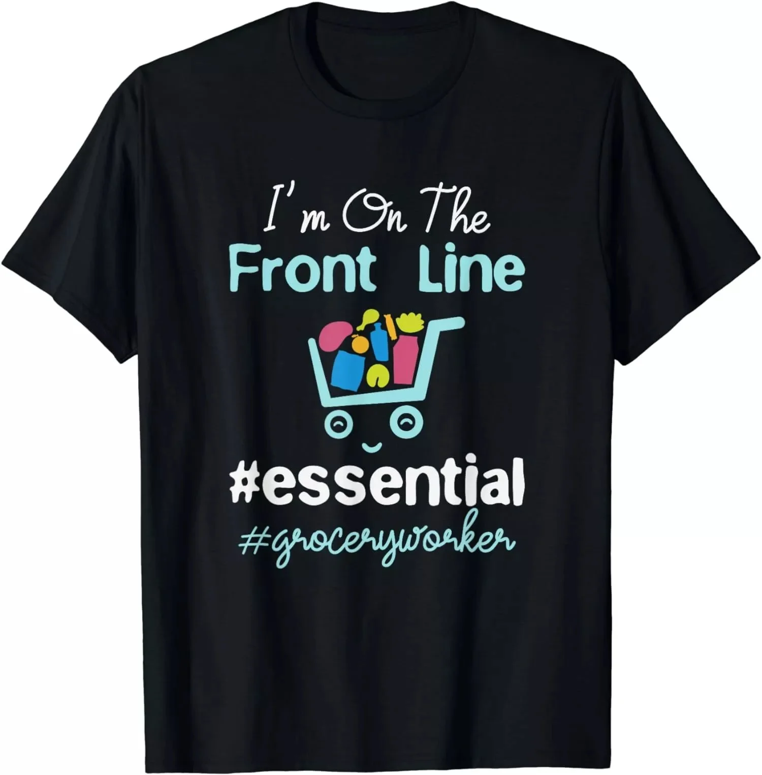 Grocery Worker Essential Gifts, Supermarket Staff Unisex T-Shirt S-5XL