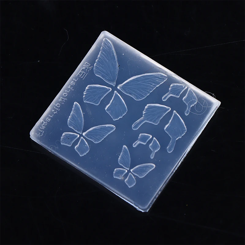 1Pcs 3D Silikon Nagel Form Schmetterling Form Stanzen Platte Nägel Schablonen DIY UV Gel Nagel Carving Form