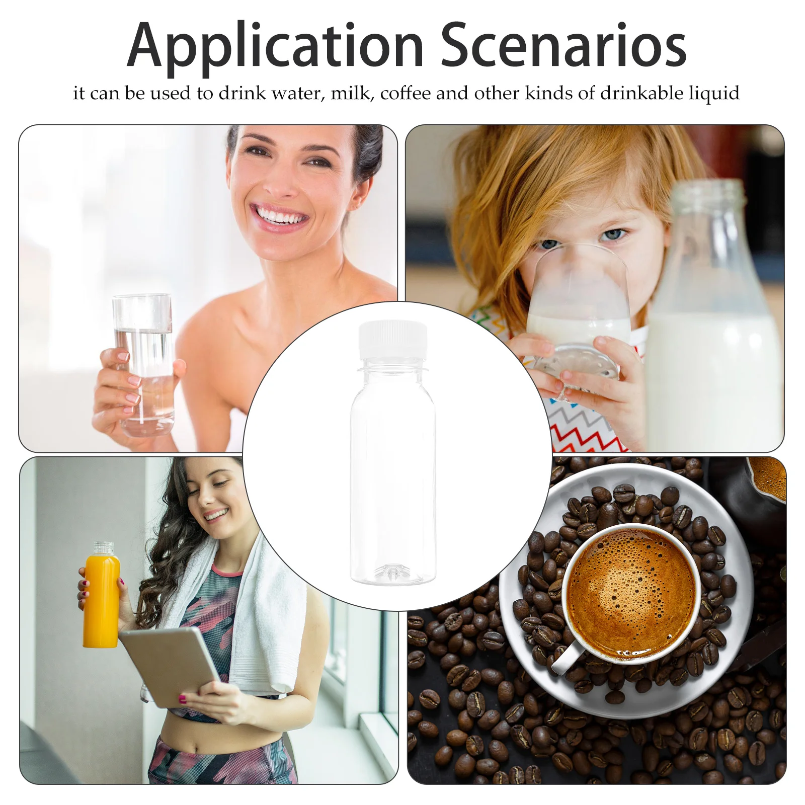 

30pcs 100ml Frosted Milk Clear Containers Reusable Travel Drink Bottles PET Material Safe Portable Juice Bottle Household Empty
