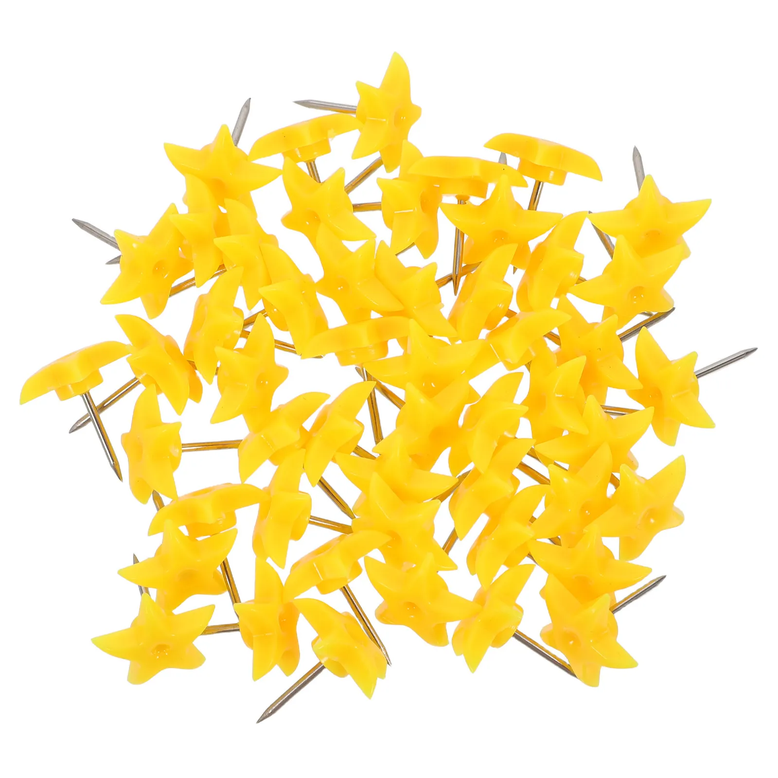 

100Pcs Decorative Star Thumb Tacks Bright Yellow Cute Push Pins for Corkboard Bulletin Board Office Desk Decor Wall Posters
