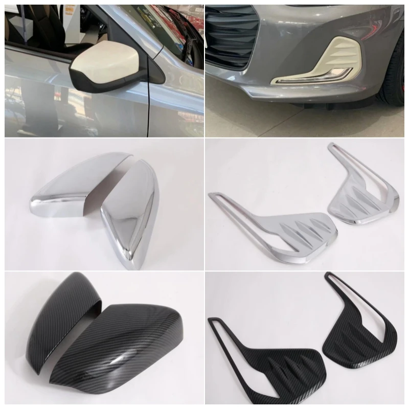 Fog Lights Lamps  Eyebrow Strip Cover Trim Rearview Mirror Caps Protectiv For Chevrolet Cavalier ONIX 2019 2020 2021 Accessories