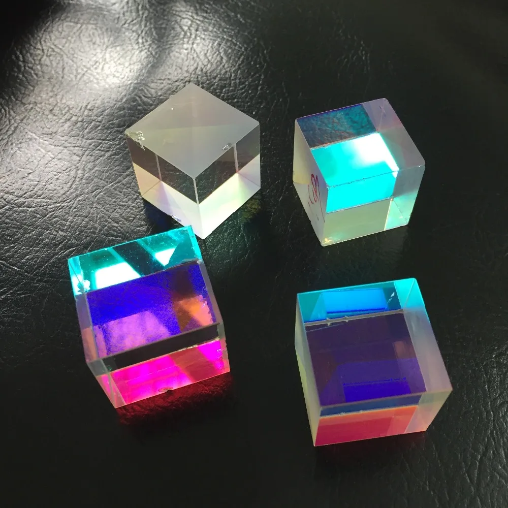 Imagem -03 - Prisma de Vidro Óptico Dicronico Quadrado Conjunto de Combinadores Rgb para Decoração de Casa e Festas 20 Peças