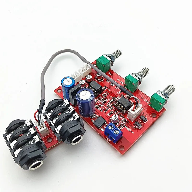 E5532マイクプリアンプボード2ウェイダイナミックelectretマイクシングル電源