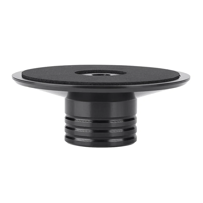 バランスの取れた金属ディスク、ターンテーブルディスクスタビライザー、ウェイトクランプ、黒色のlpビニールレコードプレーヤー