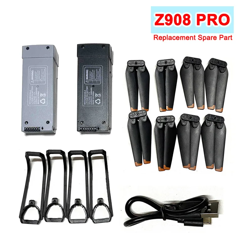 

Z908 Pro FPV Drone Original Spare Part Kit Z908 Battery USB Charger Cable Propeller Protective Frame Fit for KF610 Quadcopter