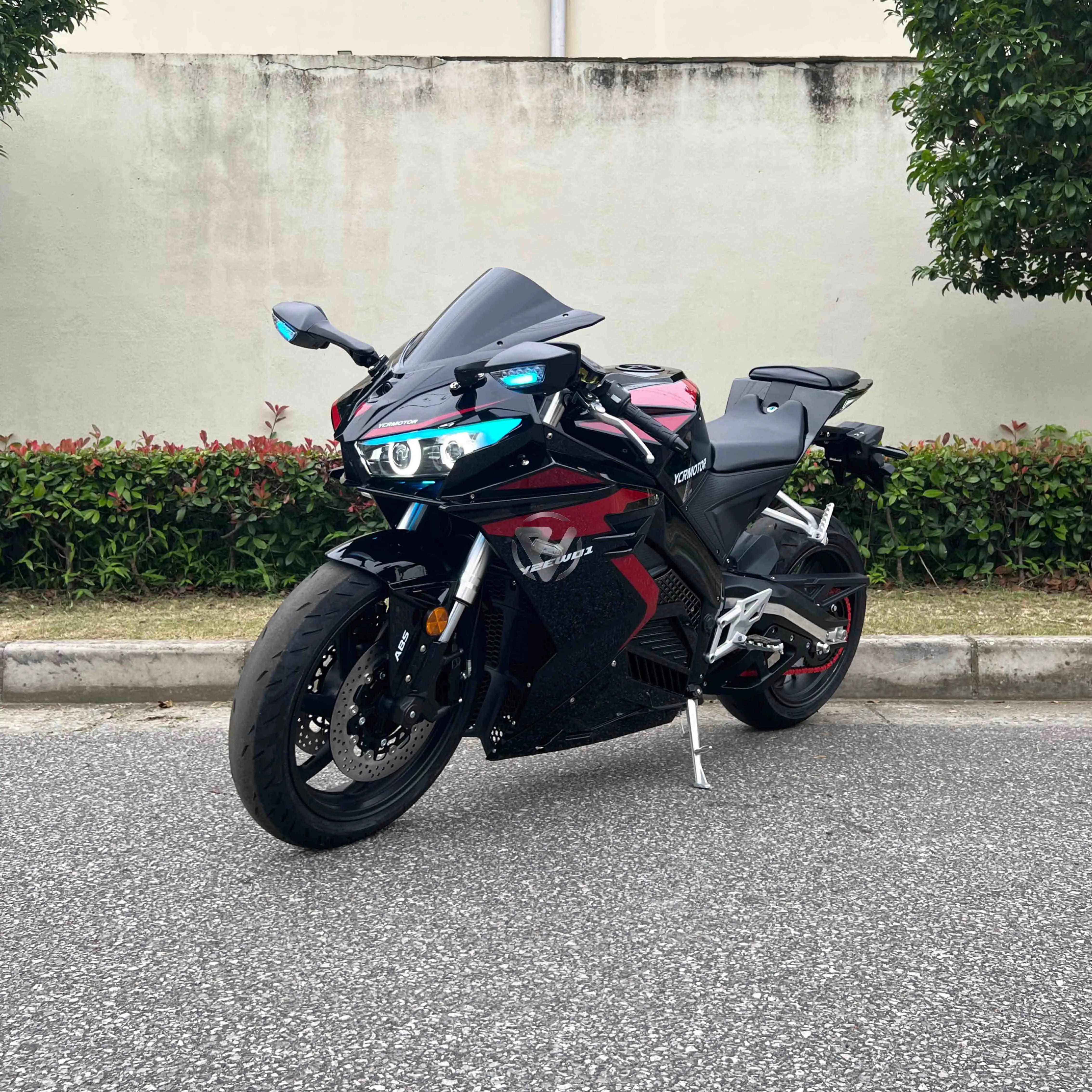 New Model 96V Liquid Cooled Chian Drive Motor 15KW Speed 170km/h+ 15KWH Lithium Battery  Super Electric Motorcycle for Adult