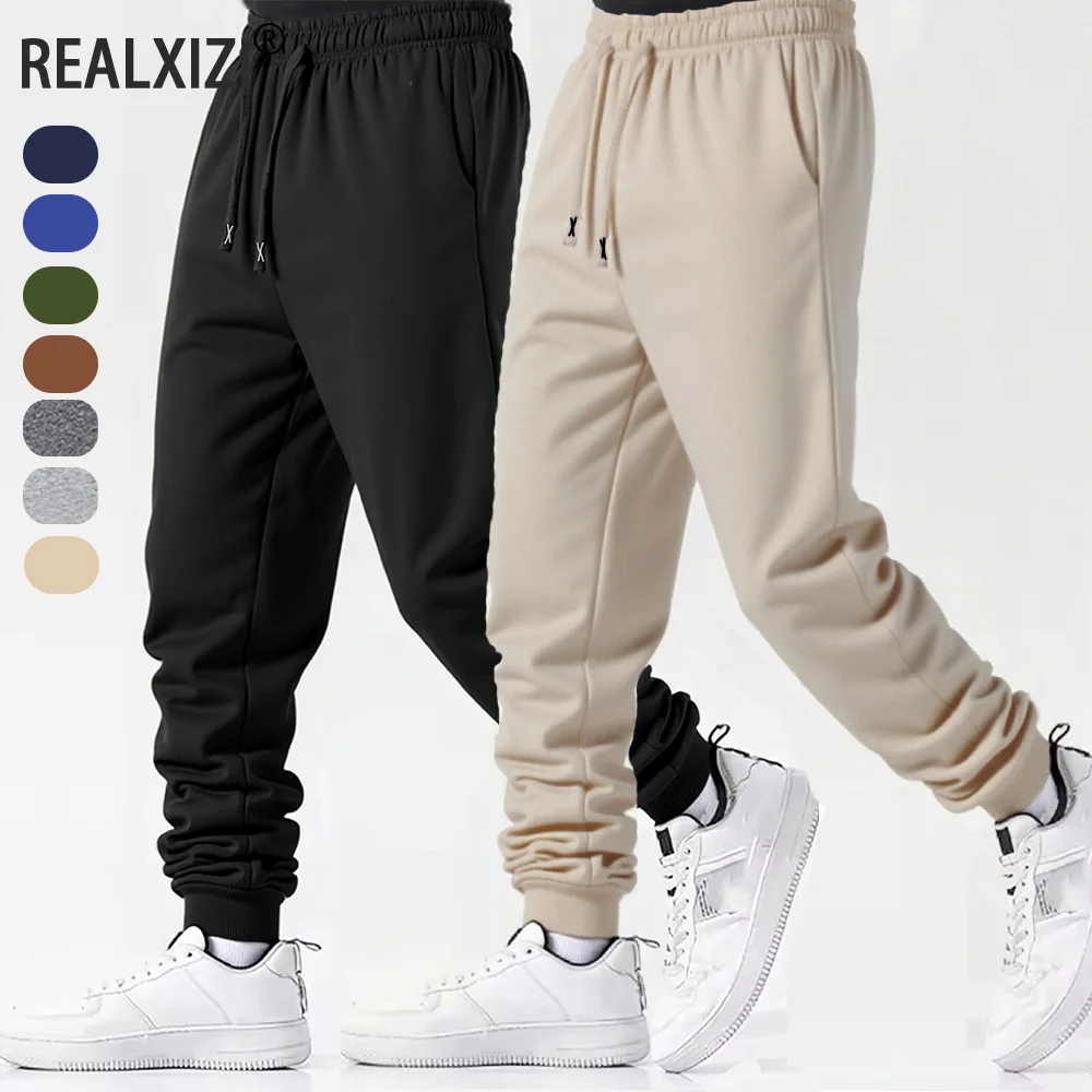

Men's Jogging Sweatpants Neutral Breathable Outdoor Long Pants Elastic Waist Casual Sport Trousers Baggy Fitness Pants Clothing