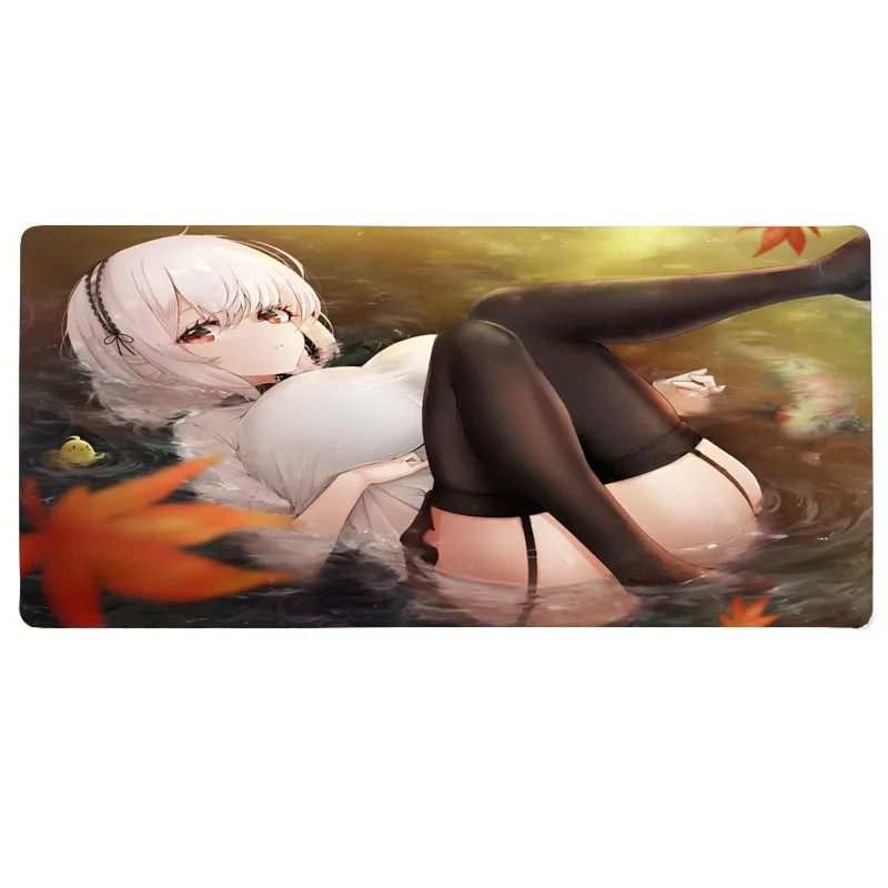 

Large kawaii battle gaming mouse pad computer gamer cabinet mouse mat XXXL anime girl purple desk mats computer keyboard pads XL