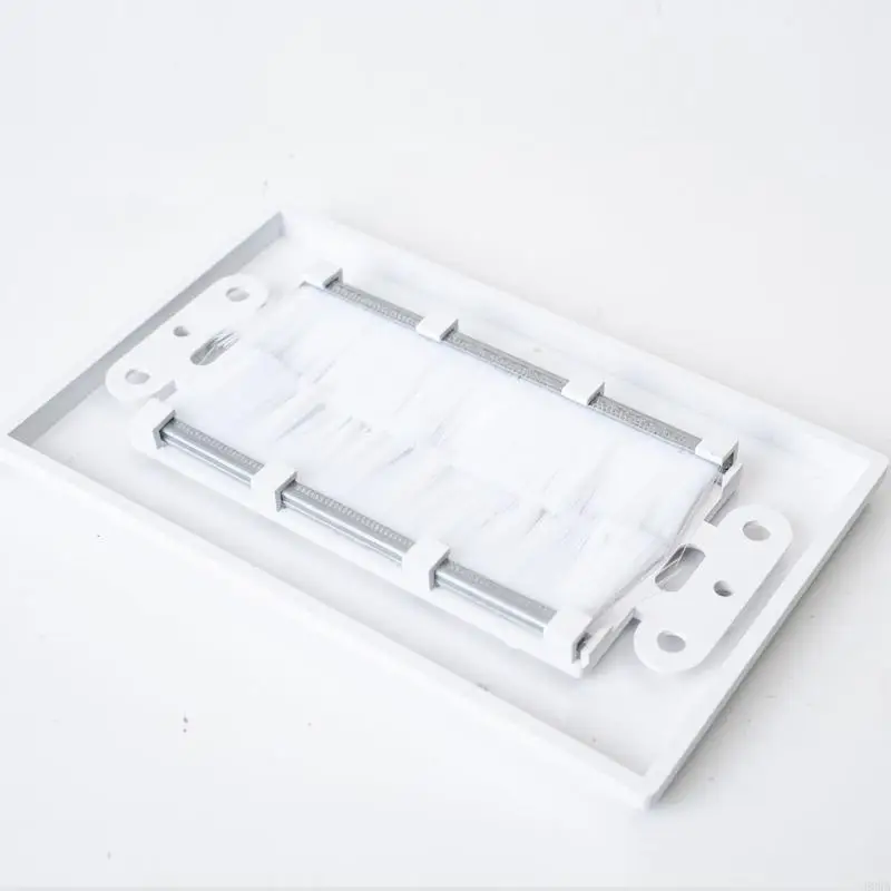 Dust Resistant Black Brush Wall Plate Cable Wall Plate For Wire in Wall Hider Cable Access , Wall Socket 