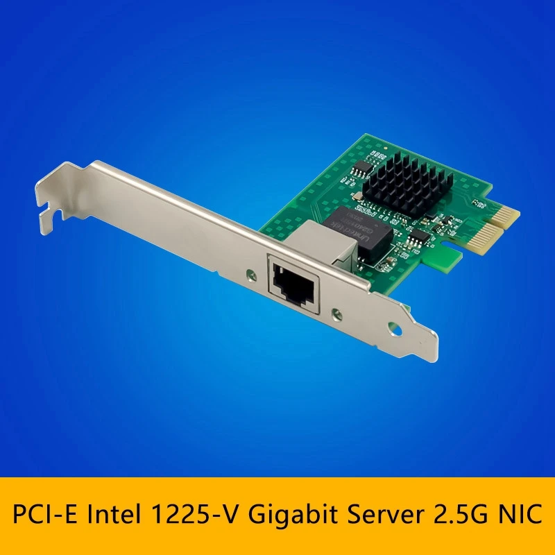 2X I225-V Network Card, Pci-E  I225 2.5G Ethernet Server Network Card For Desktop Computers
