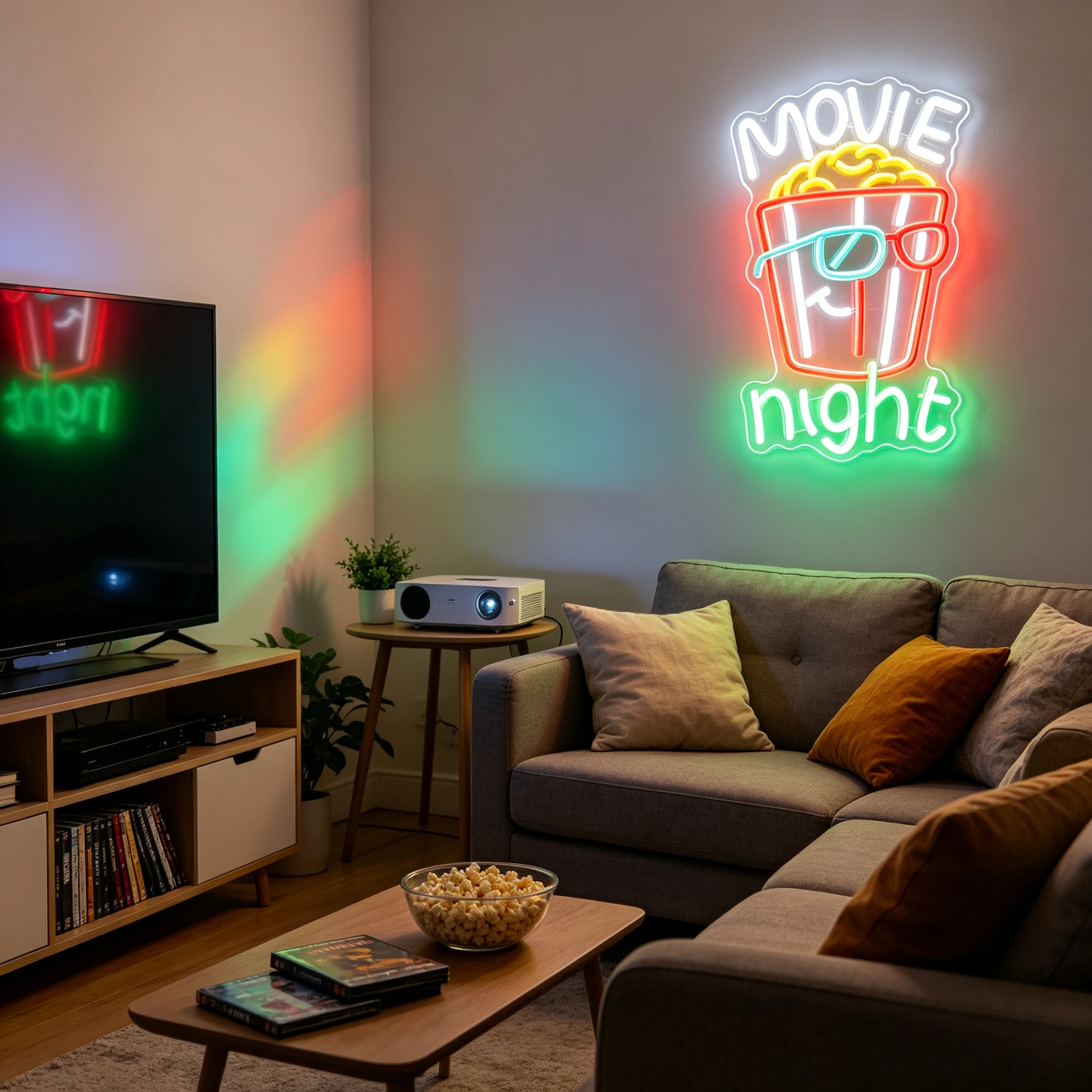 Filmabend Popcorn LED Neonlich – Home Cinema Wall Lights Bewertung und Preis