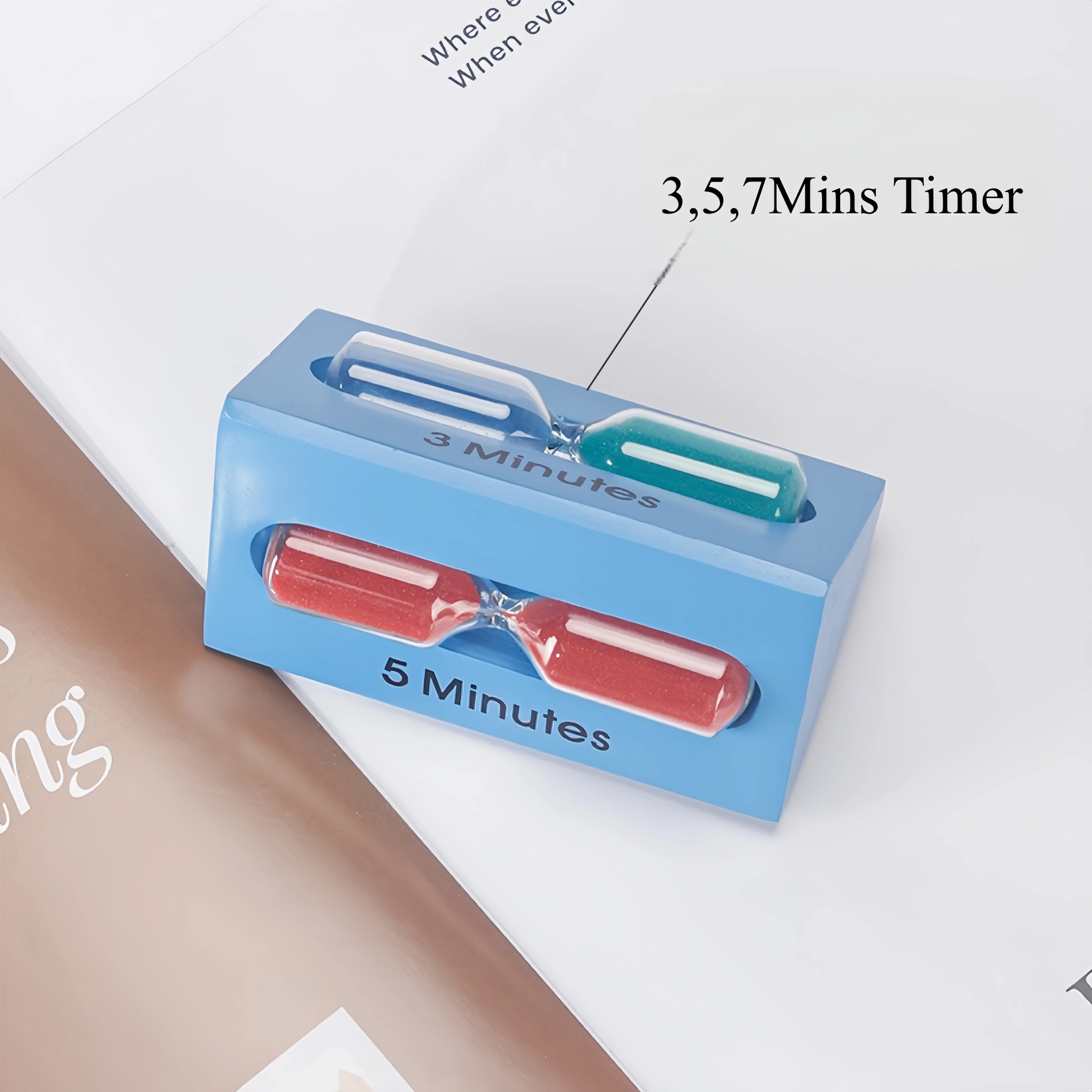 Promotional  1 set 3/5/7 Minutes Wood Frame Hourglass Sandglass Sand Clock Timer Random Color for Home Table Tea Decoration