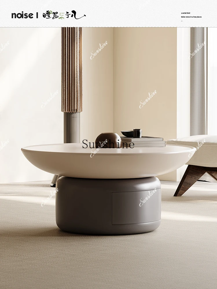 

Modern simple round coffee table living room small apartment table FT