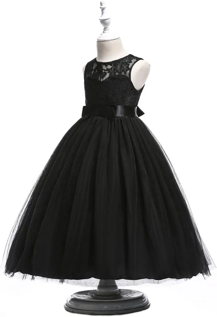 Gaun Pengiring Pengantin Model Putri Elegan Berbahan Tulle dengan Renda, Gaun Panjang Model A-Line untuk Pesta Pernikahan, Pesta, dan Acara Resmi