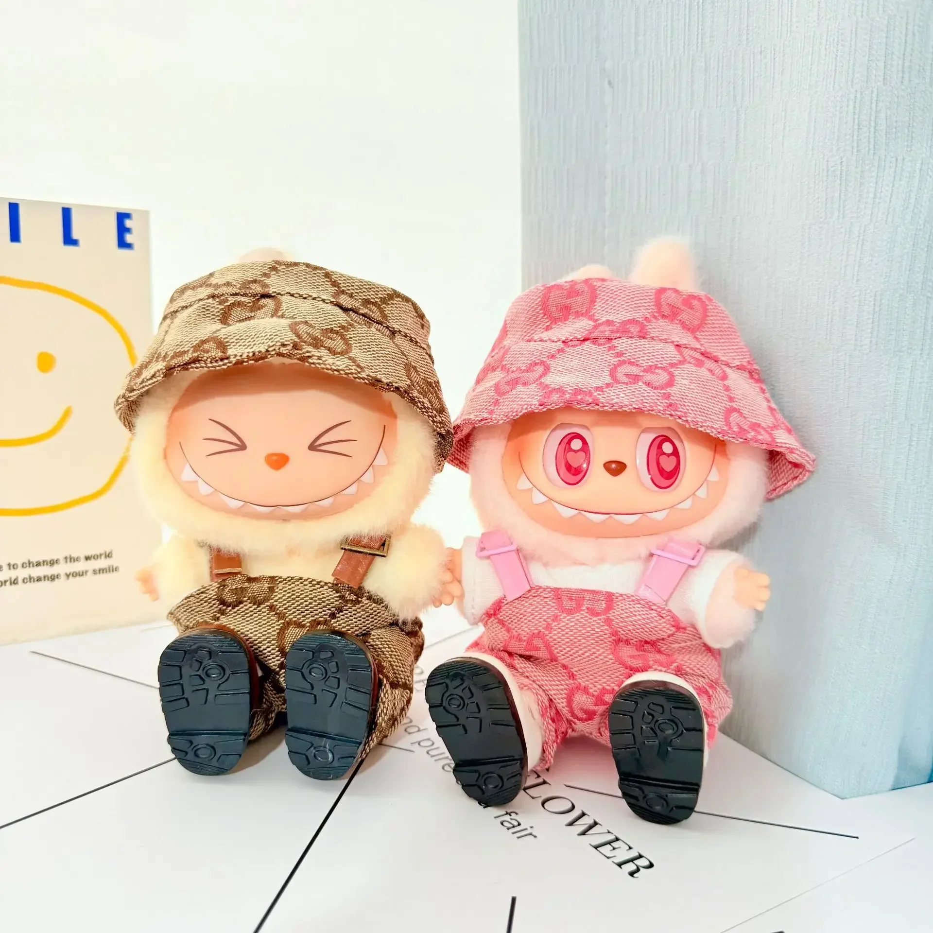 Anime Labubus Doll Clothes Fashion Overalls Labubus Idol V1 V2 V3 Dolls Clothing Accessories 15/17cm Plush Doll Universal