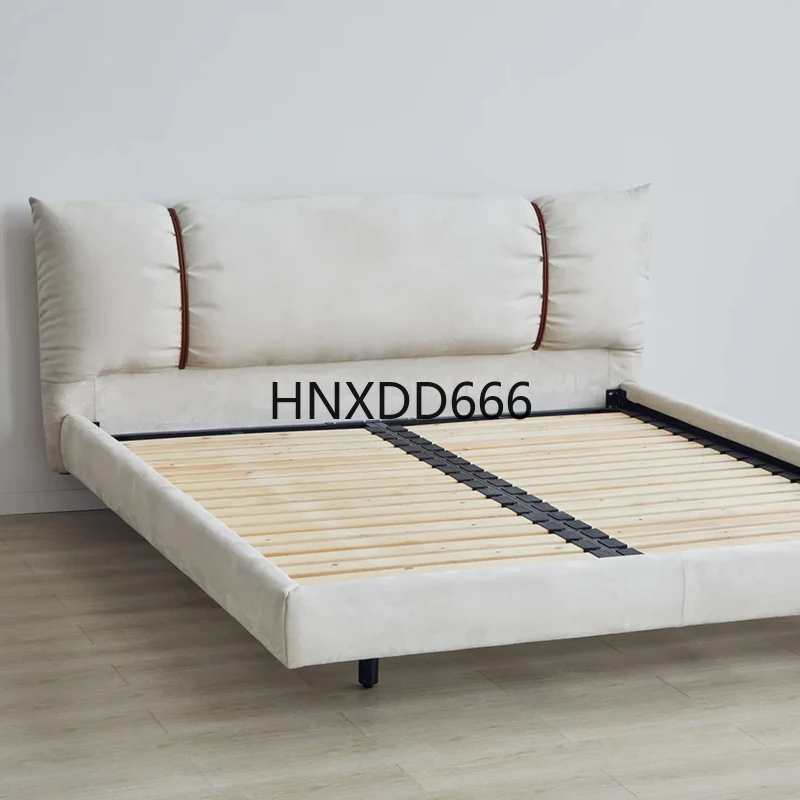 Cream Beige Suspended Bed Soft Bag Bed Suede