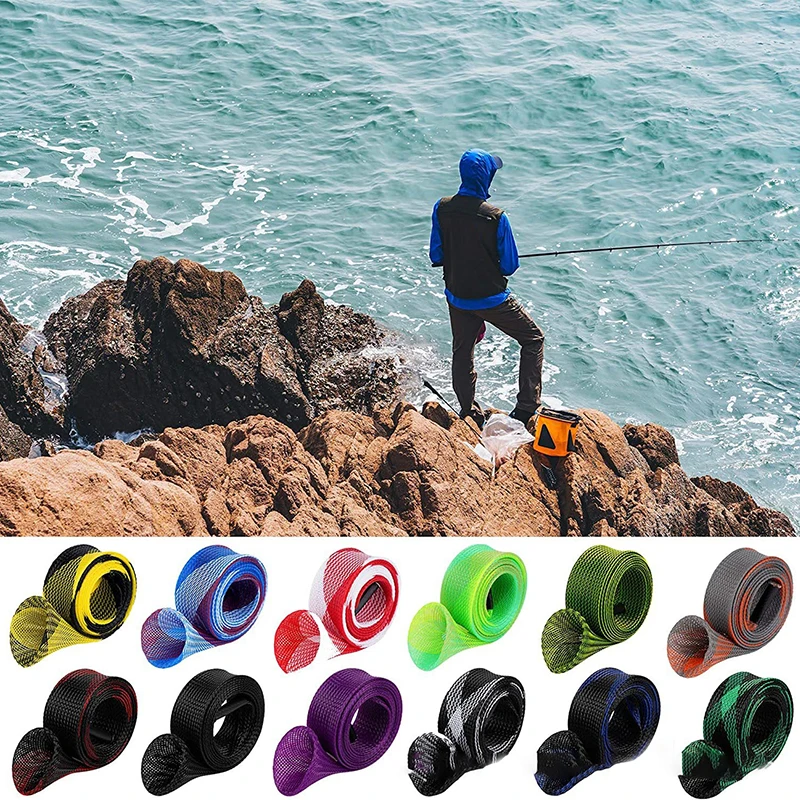 16 kleuren Exceepand Nieuwe Wirwar Gratis Hengel Mouw 170 cm 30mm Breedte Casting Hengel Cover Pole Sok