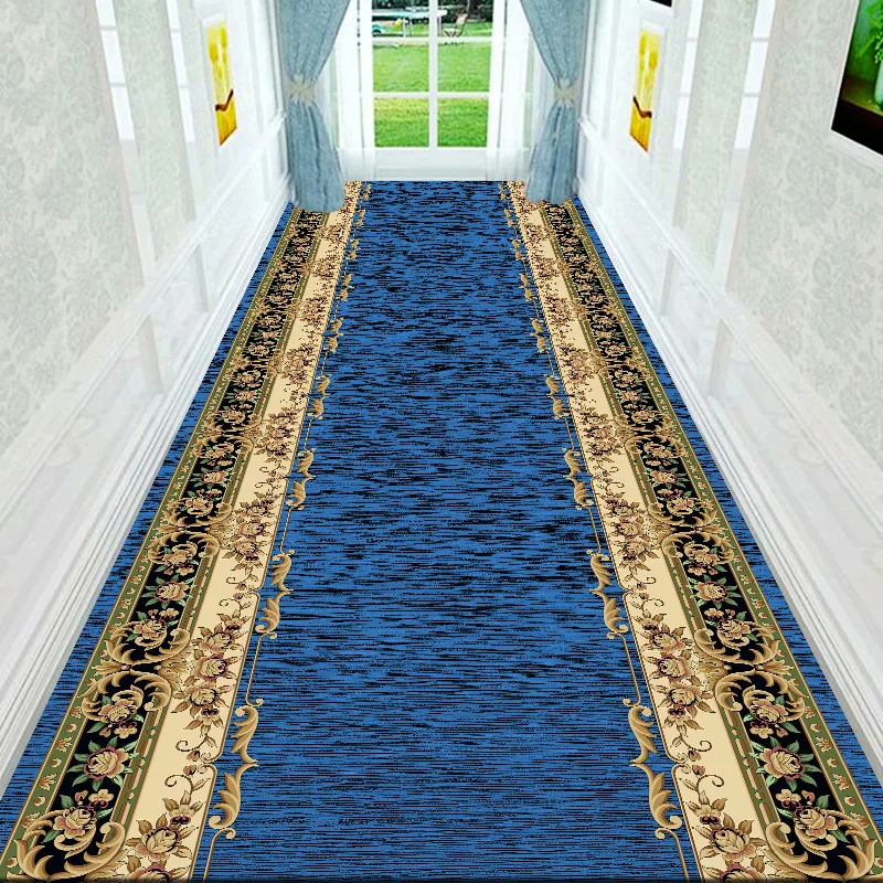 Chinese Style Hall Long Corridor Carpet Runners Wedding Red Hotel Passageway Entrance Mats Aisle Home Customizable Stairway Rug