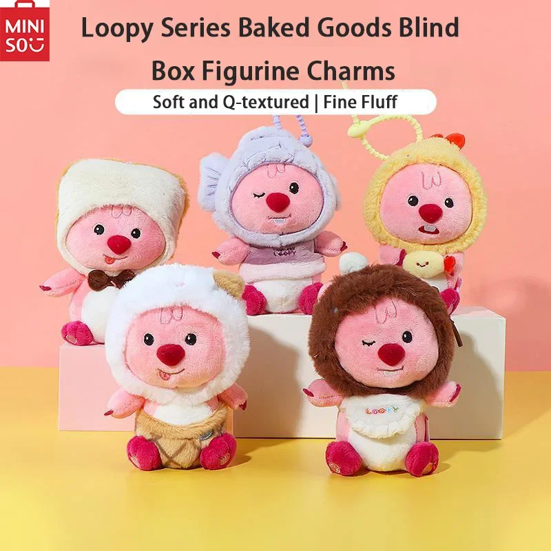 MINISO Loopy baked goods blind box figurine charm Cute Loopy Little Beaver Bag Charm Genuine Stock Inventory loopy blind box