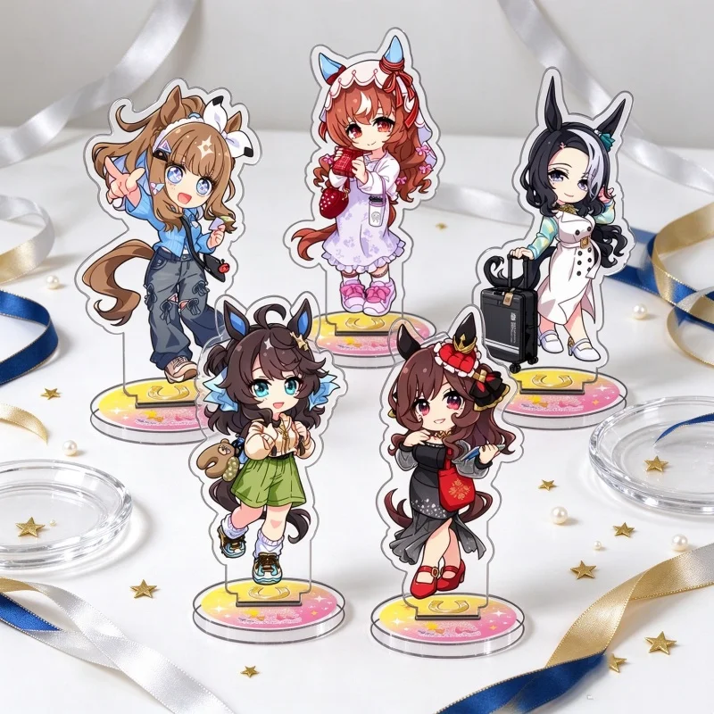 Anime Umamusume: Pretty Derby 10CM Acrylic Stand Figure Keychain Animation Peripheral Special Week/Silence Suzuka/Tokai Teio