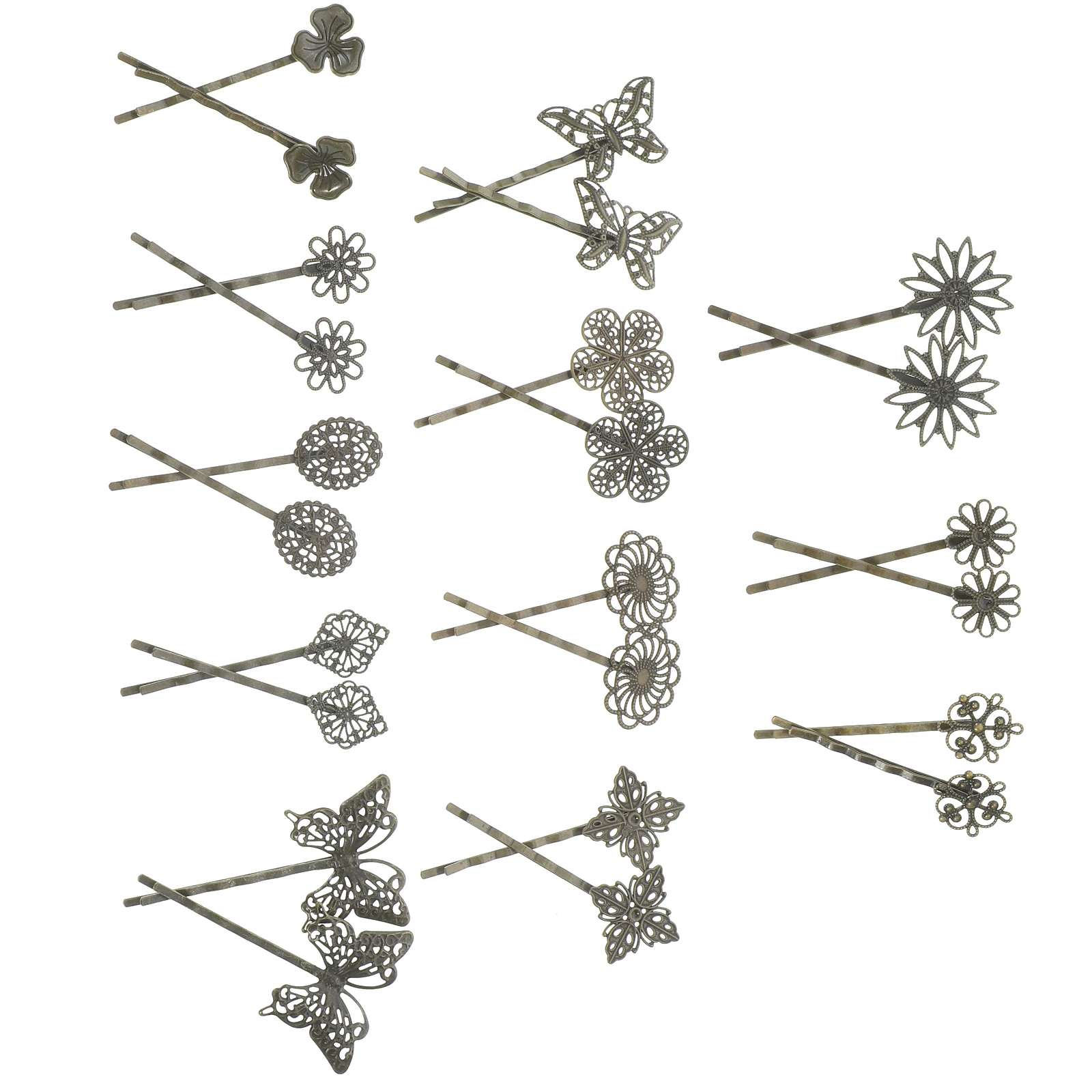 

24 Pcs Vintage Hairpin Bobby Barrette Retro Clip Accessories Headdress Side Bride