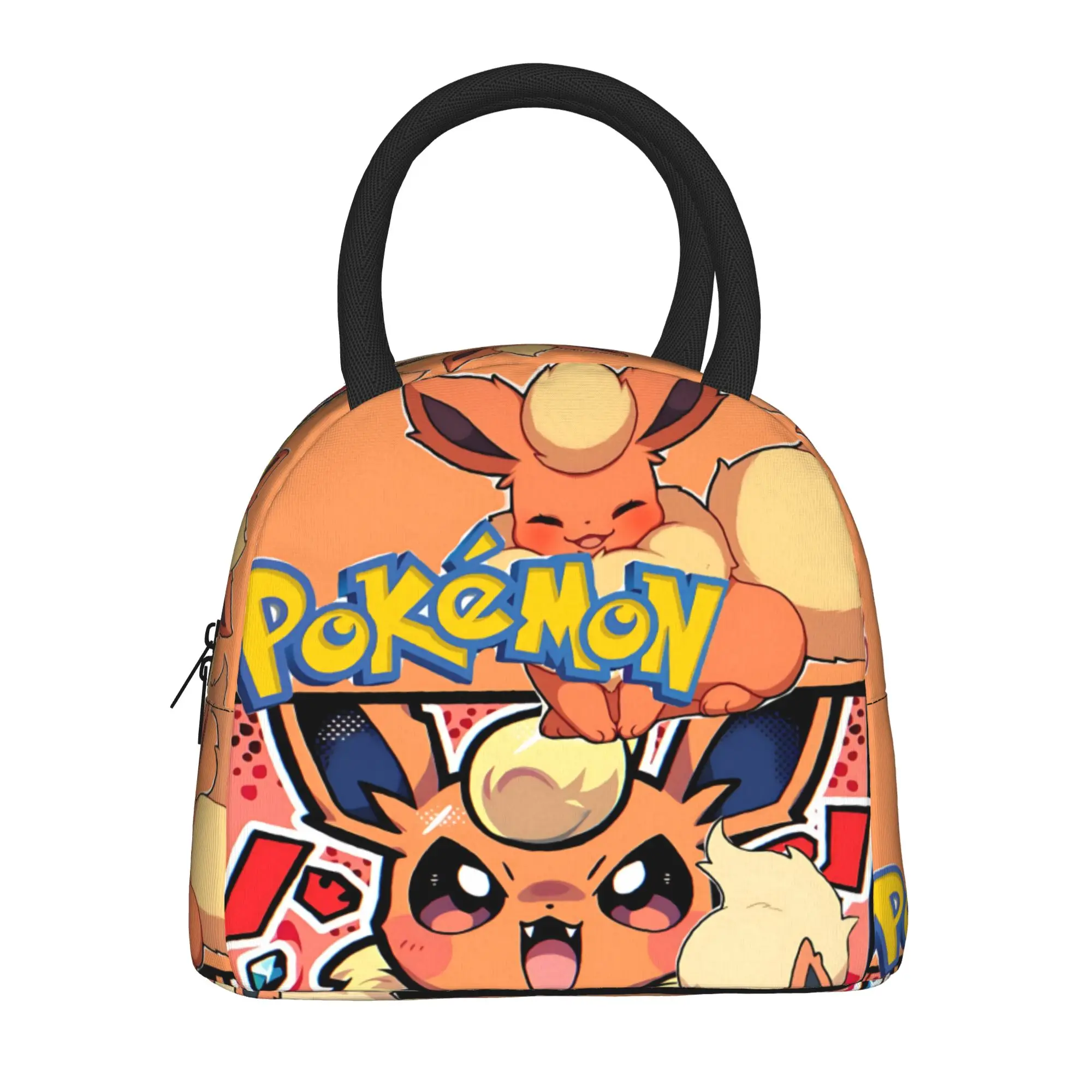 Pokemon Theme Handbag Insulated Lunch Bag Meal Pack Rice Bag  bolsa Student Bento Lunch Handbag Insulation