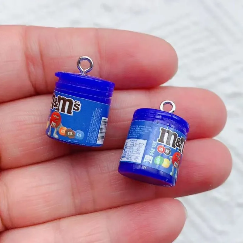 10 قطعة مصغرة Kawaii M صندوق الفول الراتنج السحر لصنع المجوهرات الاكسسوارات DIY المعلقات أقراط قلادة المفاتيح الديكور #3