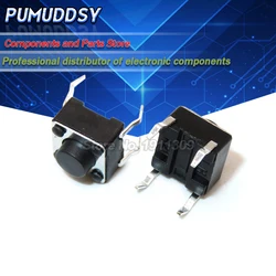 100PCS button Touch switch 6*6*5 keys button DIP 4pin 6*6*5mm Light touch switch DIP4 /OFF Touch 6x6x5 High quality