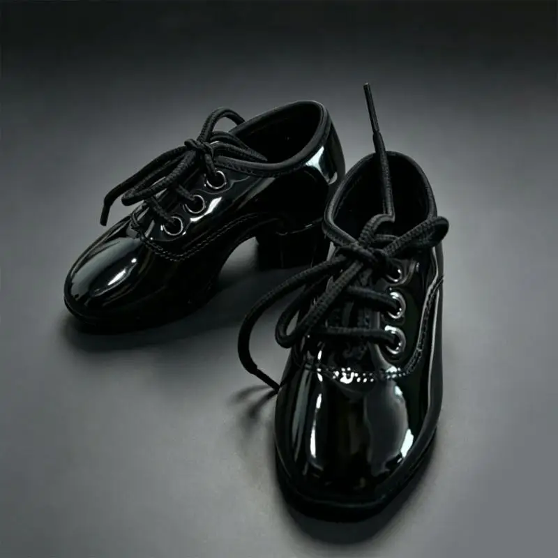 R7UF Pack Of 2 Black Patents Leather Mini Dance Shoe Charm With Scratch Proof Coating Easy Installation Pendant For Purse