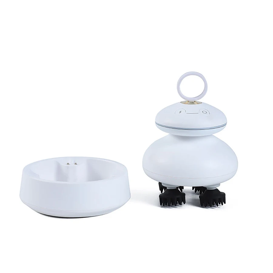 

New Electric Automatic Smart Head Massager Vibration With 4 Massage Heads Waterproof Mini Head Octopus Hair Massager Device