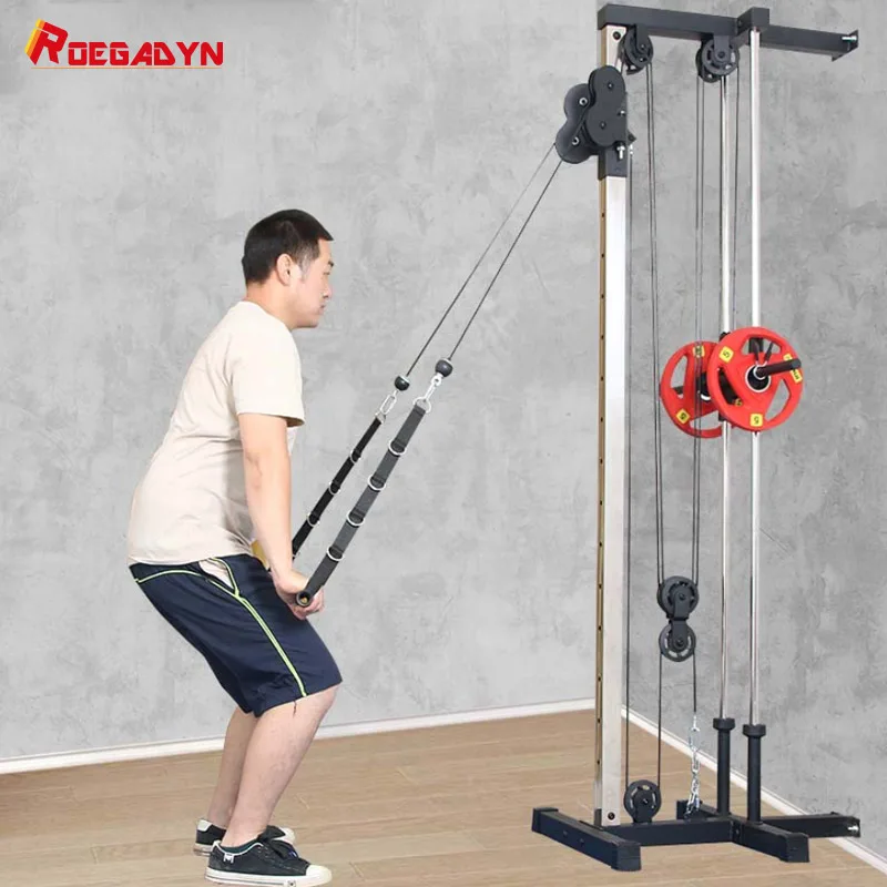 

Fitness Lat Pull Down And Low Row Cable Machine Home Gym Equipment Pulley System Machine Lat Pulldown Back Tricep Muscle Trainer